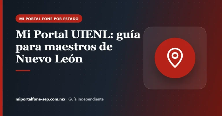 Mi Portal UIENL: guía para maestros de Nuevo León