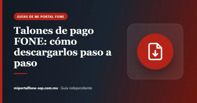 Talones de pago FONE: cómo descargarlos paso a paso